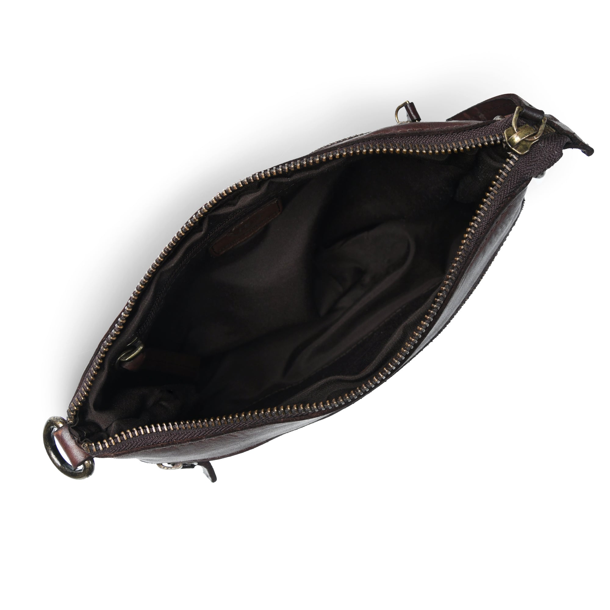 Woven Elegance Leather Handbag - Brown Colour